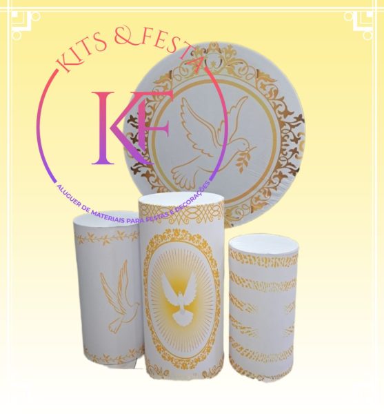 kit batizado com pomba