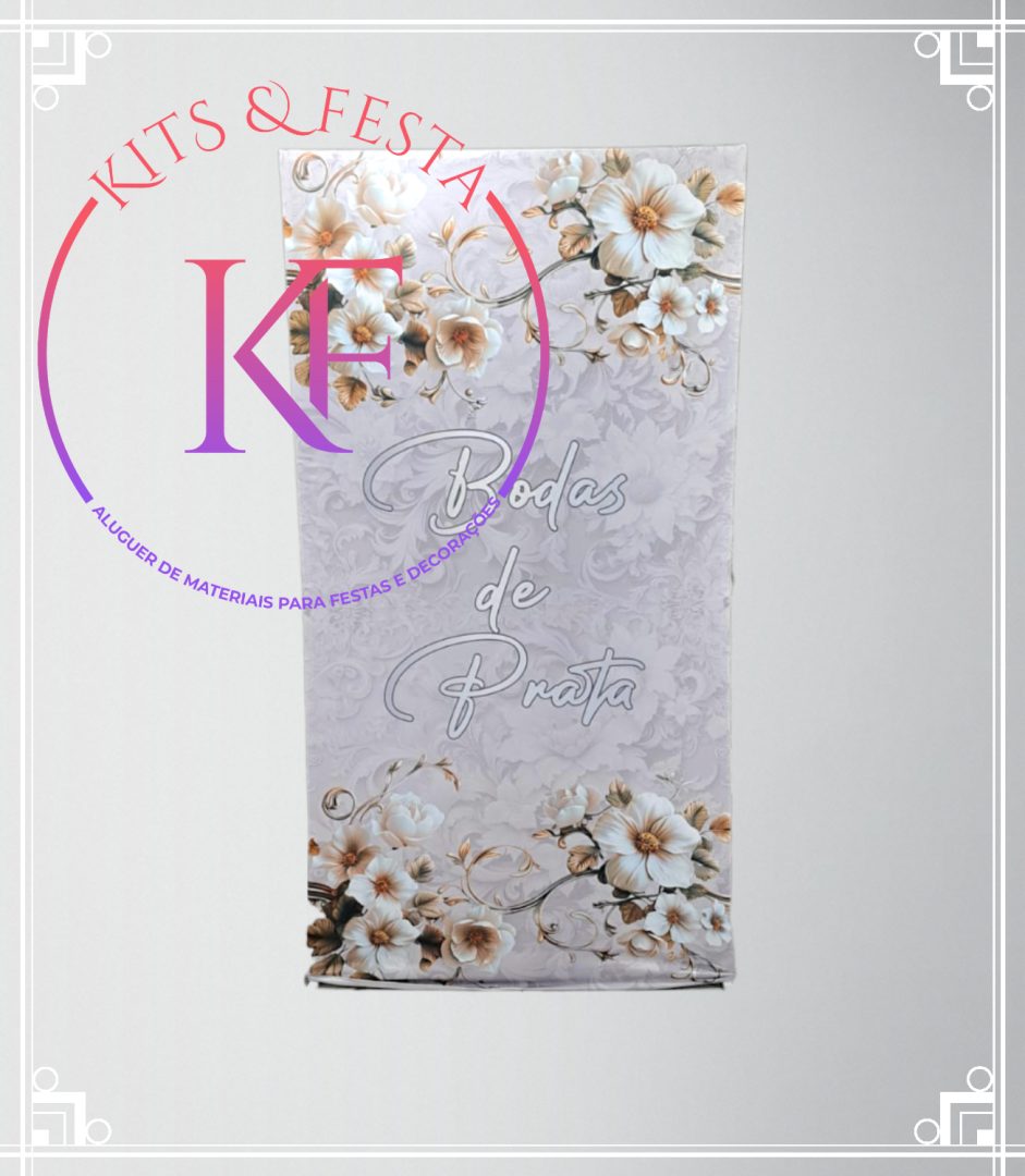 painel retangular bodas de prata