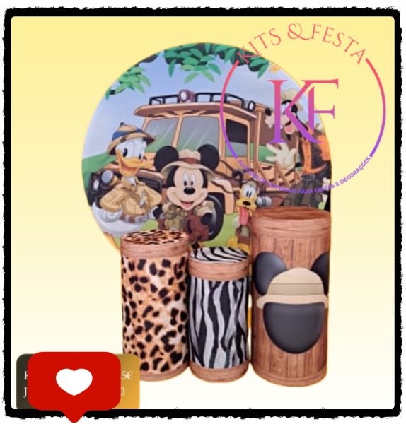 Mickey e amigos safari, kit festa, decoração, aniversário