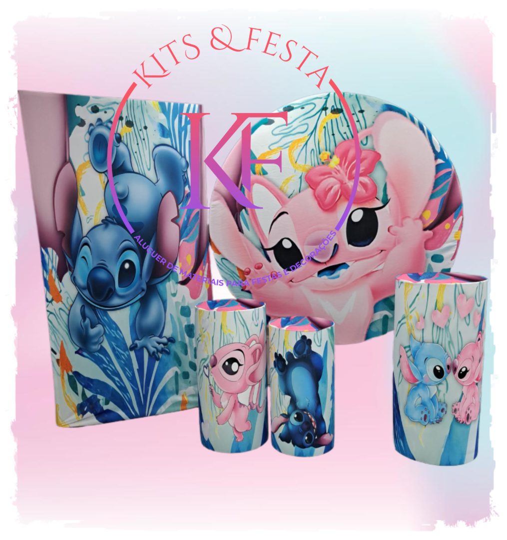 Stitch e Angel kit festa decoração aniversário