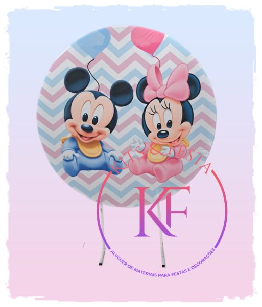 cha revelação minnie e mickey, festa, criança, aniversário, kit festa