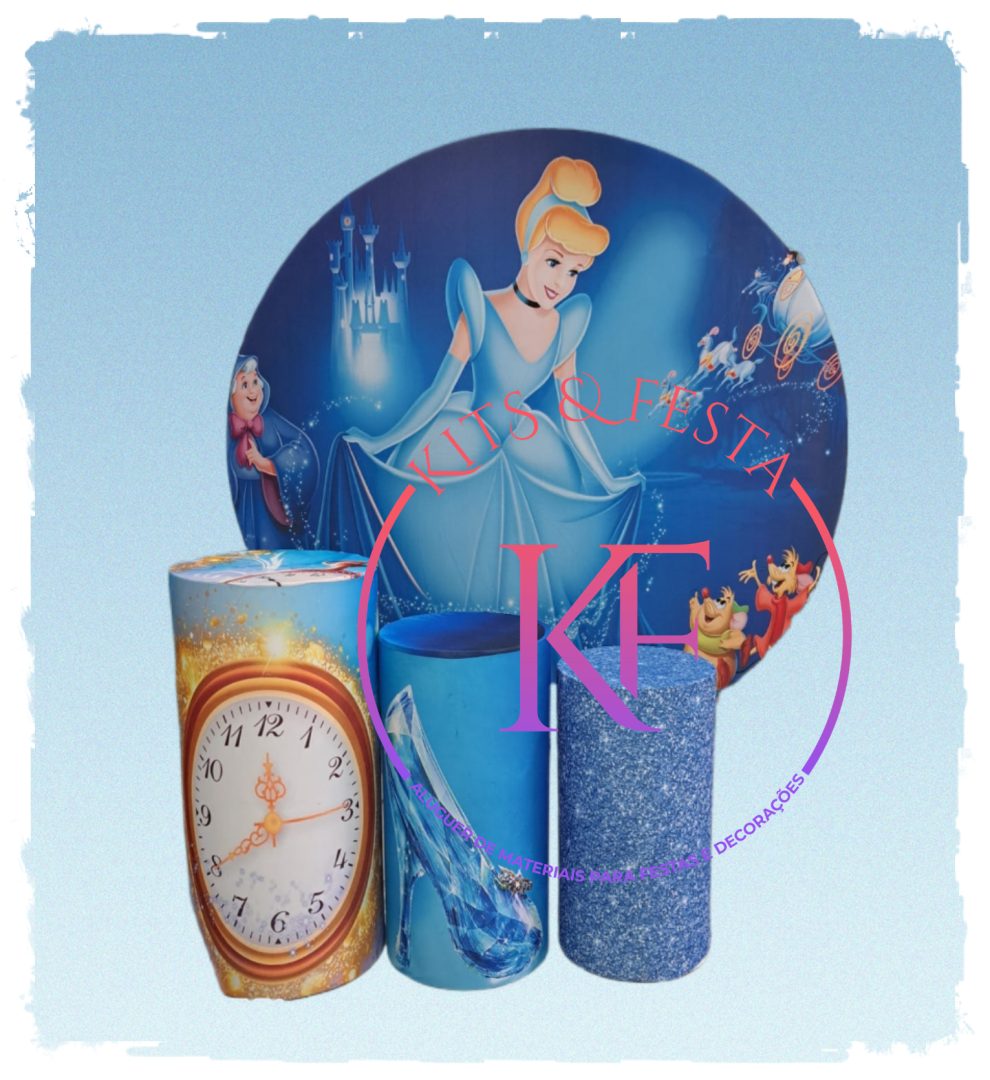 Cinderela kit festa decoração, aniversário