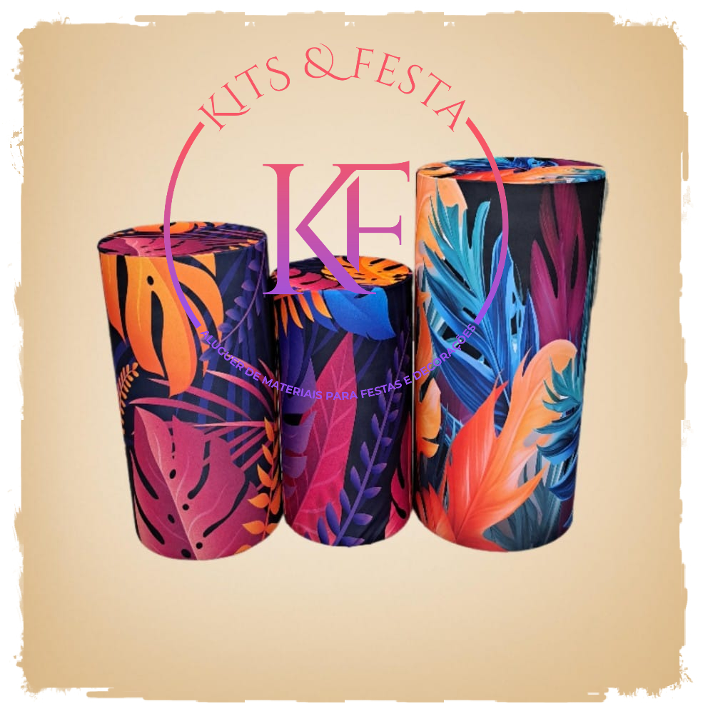 kit festa floral tropical, decoração, aniversário