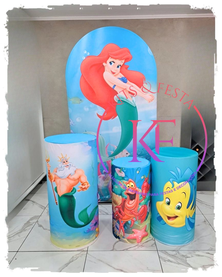 Pequena Sereia festa, aniversário, decoração, kit festa
