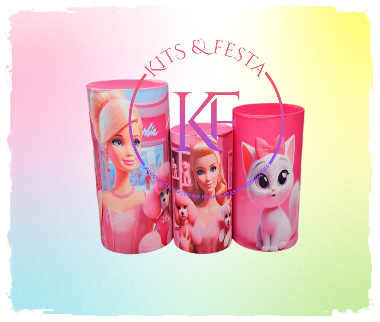 KIt festa barbie pet, decoração, aniversário, ilha de sao miguel, açores
