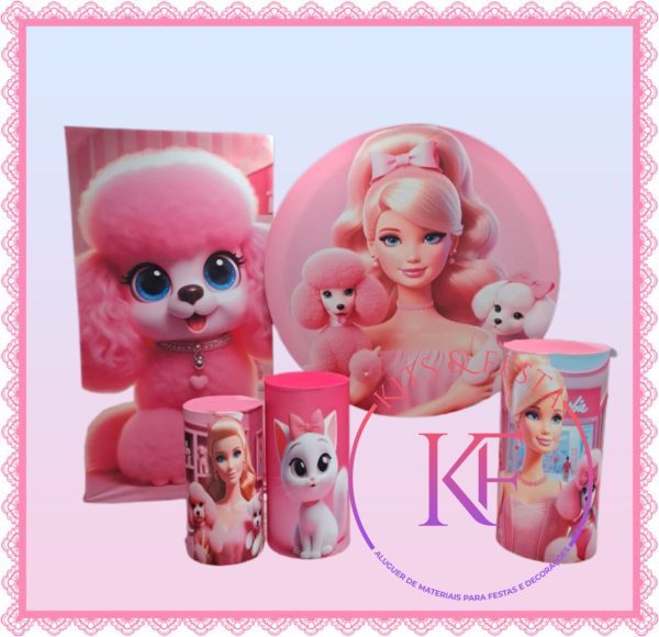 KIt festa barbie pet, decoração, aniversário, ilha de sao miguel, açores