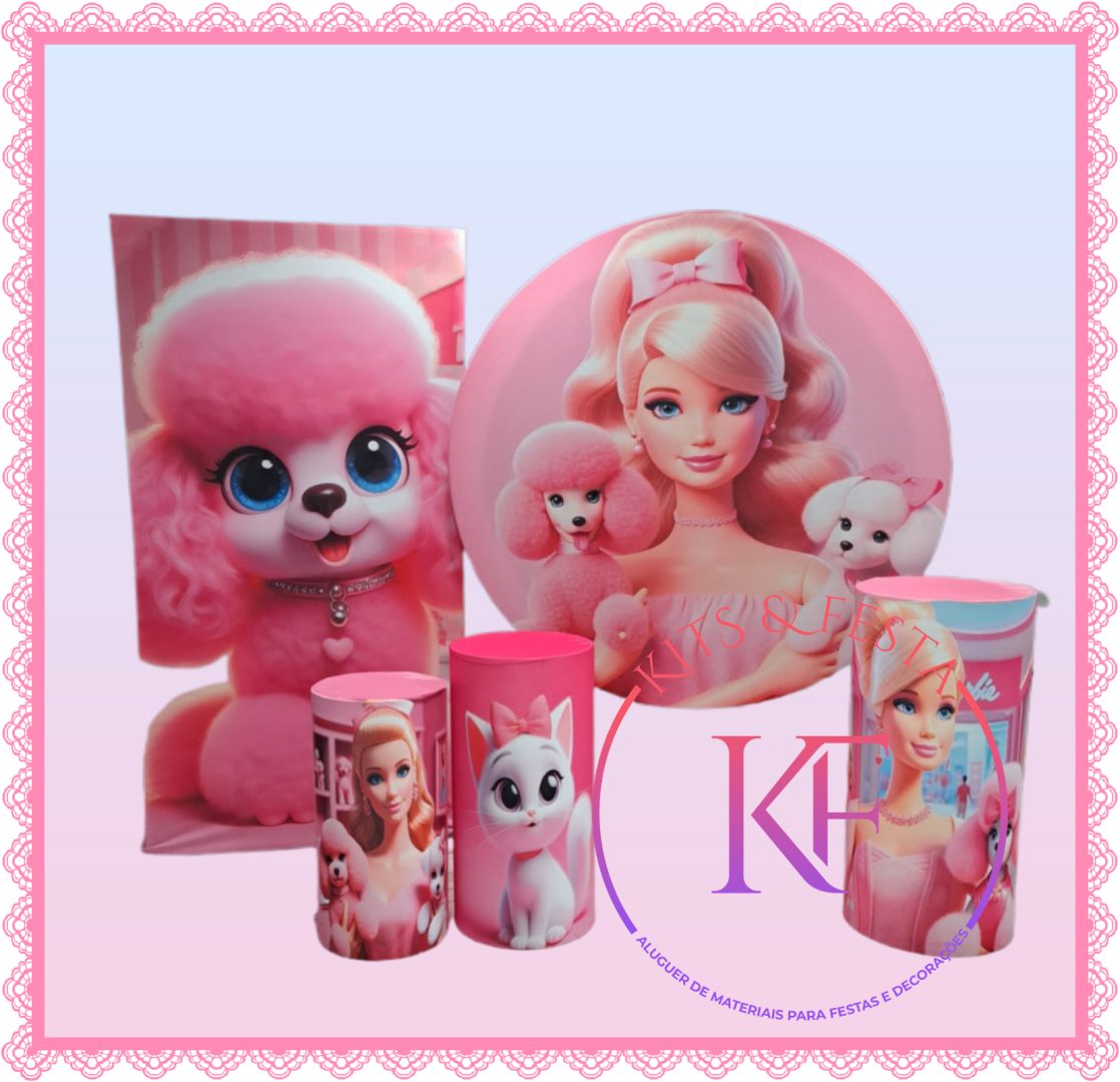 KIt festa barbie pet, decoração, aniversário, ilha de sao miguel, açores