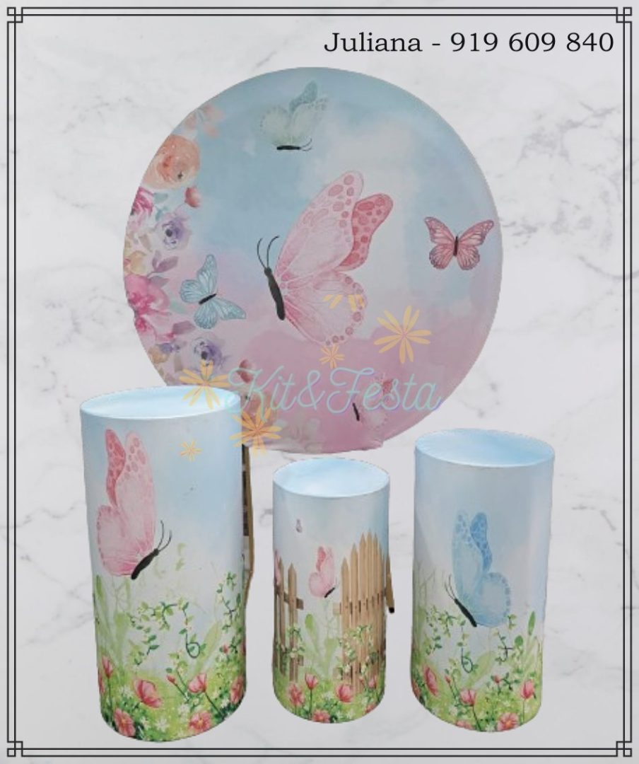 Borboletas rosa, kitfesta, ilha de são miguel, açores, decoração, aniversario