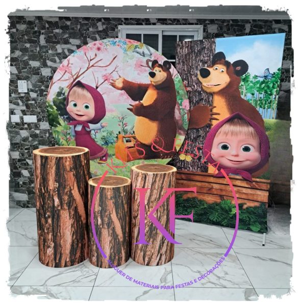 Masha e o urso, kit festa, decoração, ilha de são miguel. Aniversário