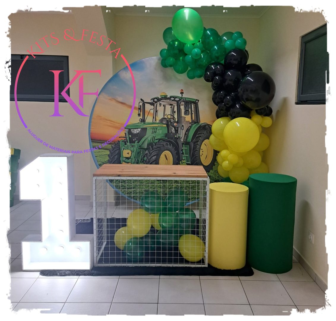 kit festa trator aniversário