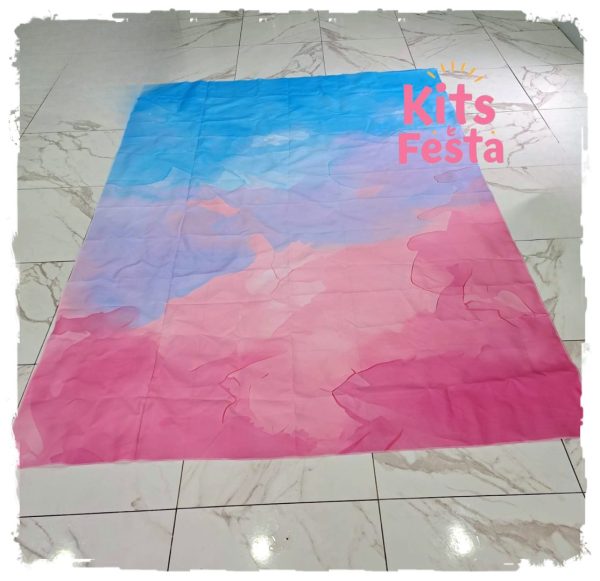 tapete cha revelação, decoração de festa, kit, ilha de sao miguel