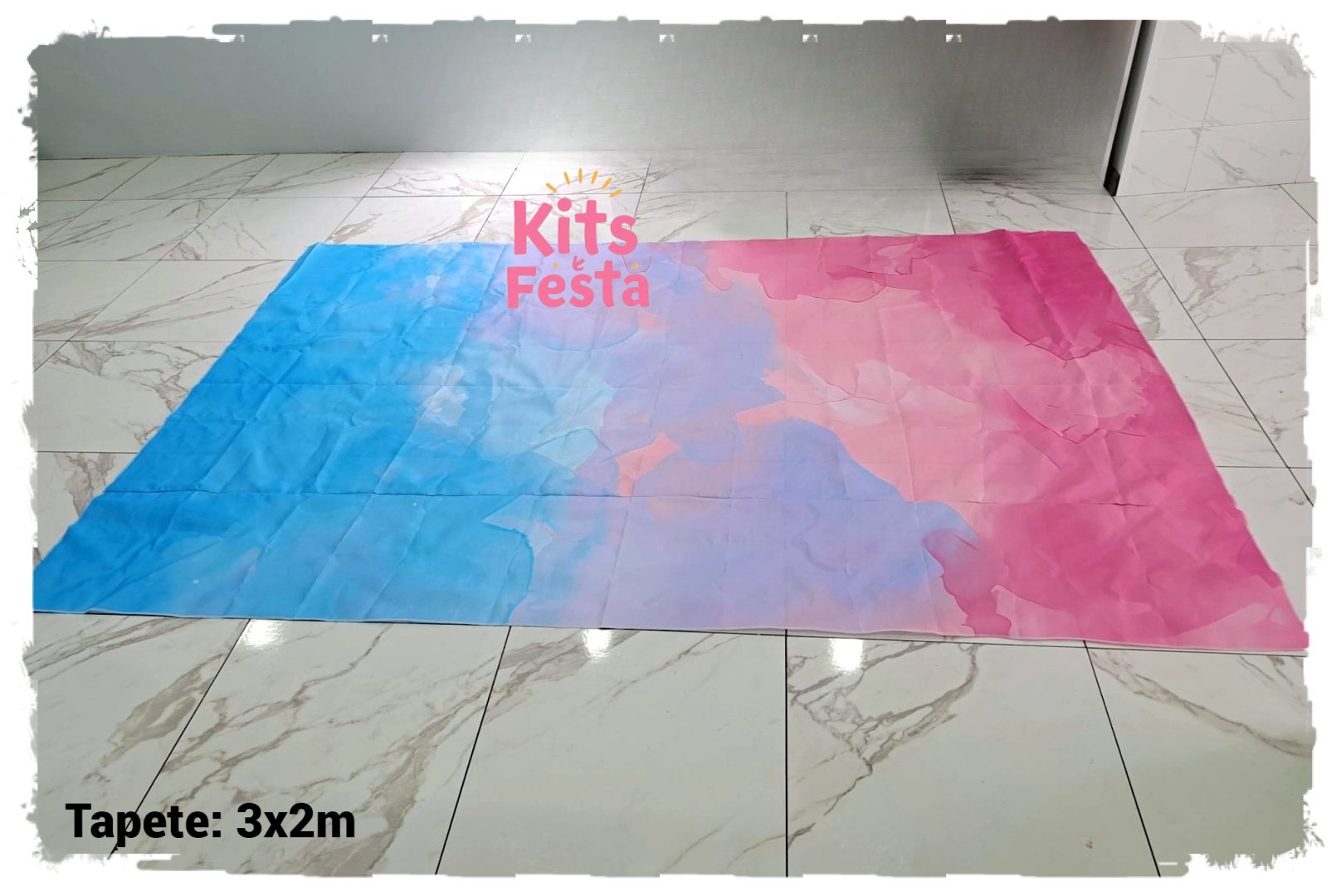 tapete cha revelação, decoração de festa, kit, ilha de sao miguel