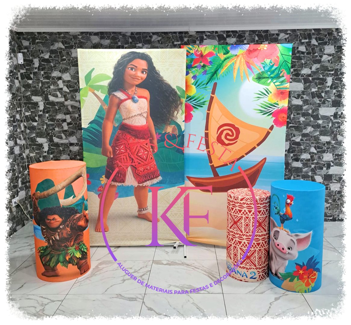 Moana 2, Kits Festa, aluguer, decoração, aniversário, ilha de são miguel, açores