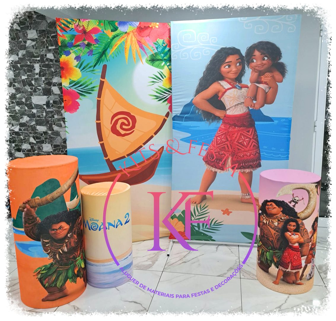 Moana 2, Kits Festa, aluguer, decoração, aniversário, ilha de são miguel, açores