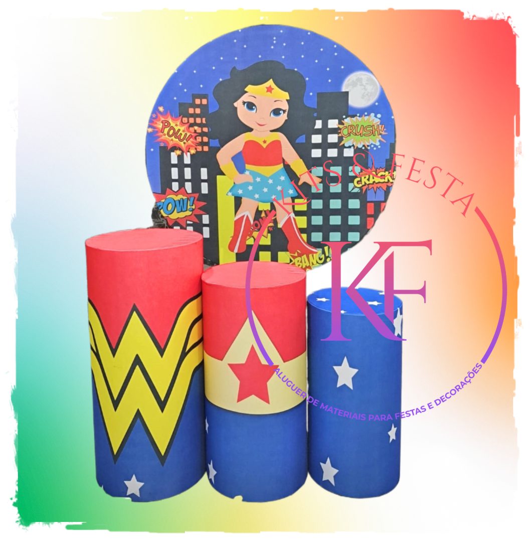 Mulher Maravilha, Kits Festa, aluguer, decoração, aniversário, ilha de são miguel, açores