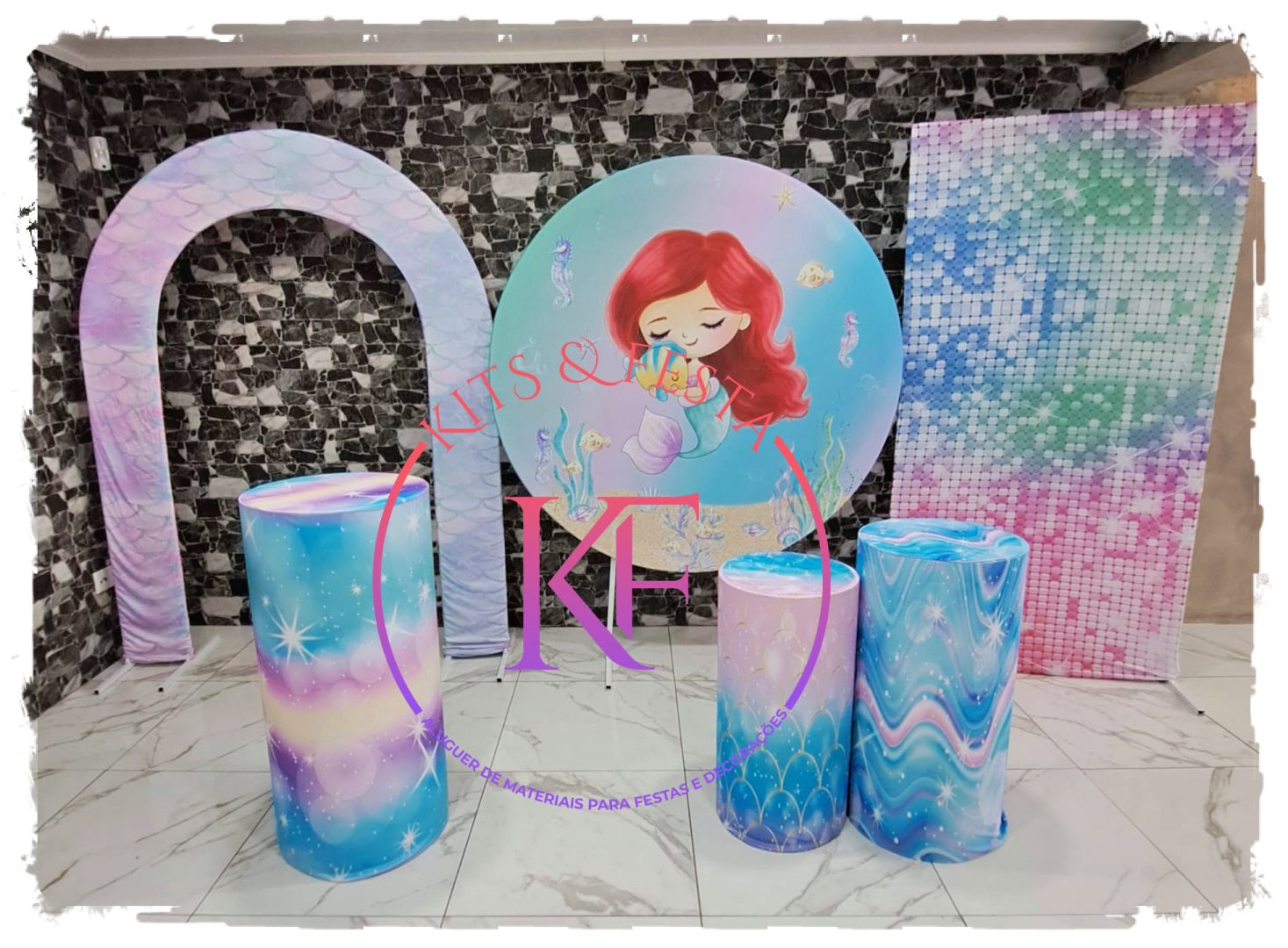 Sereia, Kits Festa, aluguer, decoração, aniversário, ilha de são miguel, açores