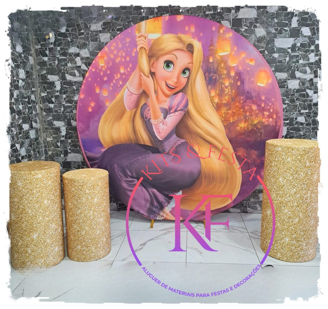 Rapunzel, Kits Festa, aluguer, decoração, aniversário, ilha de são miguel, açores
