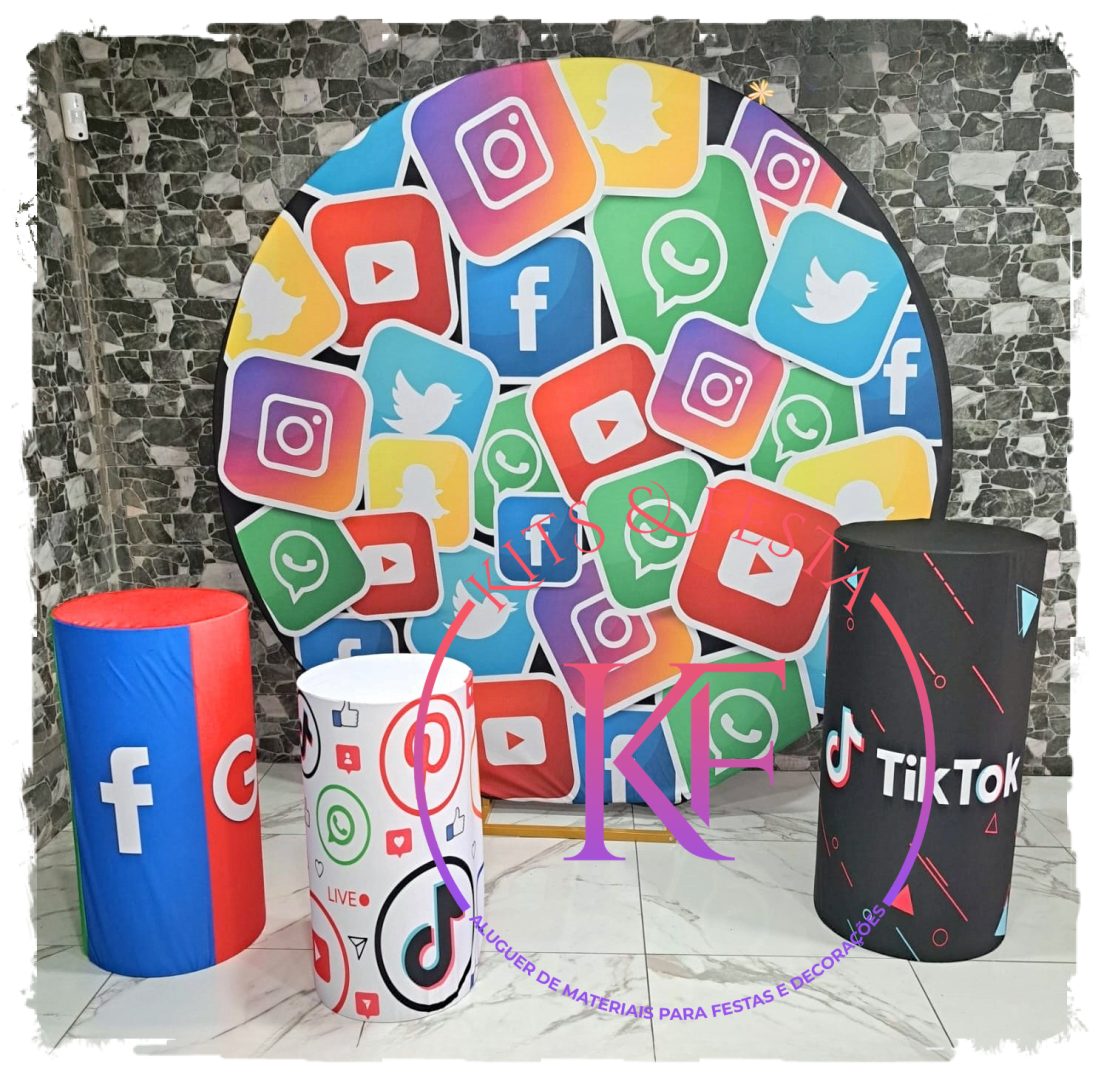 Redes Sociais, Kits Festa, aluguer, decoração, aniversário, ilha de são miguel, açores
