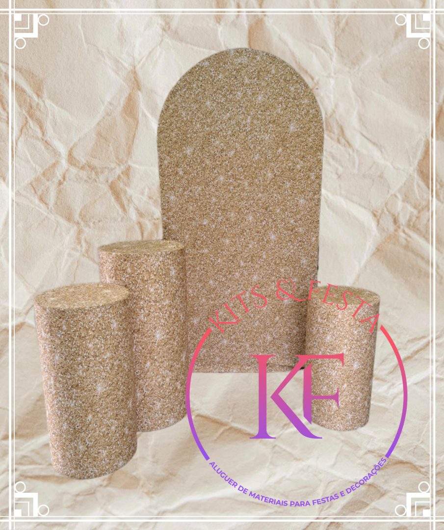 Romano Gliter Dourado, Kits Festa, aluguer, decoração, aniversário, ilha de são miguel, açores