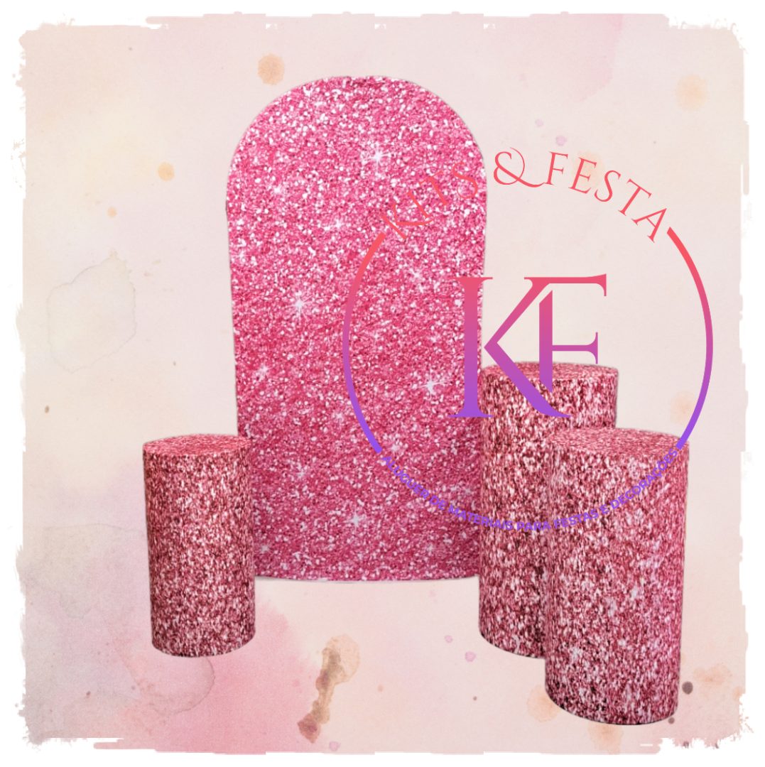 Romano Rosa Gliter, Kits Festa, aluguer, decoração, aniversário, ilha de são miguel, açores