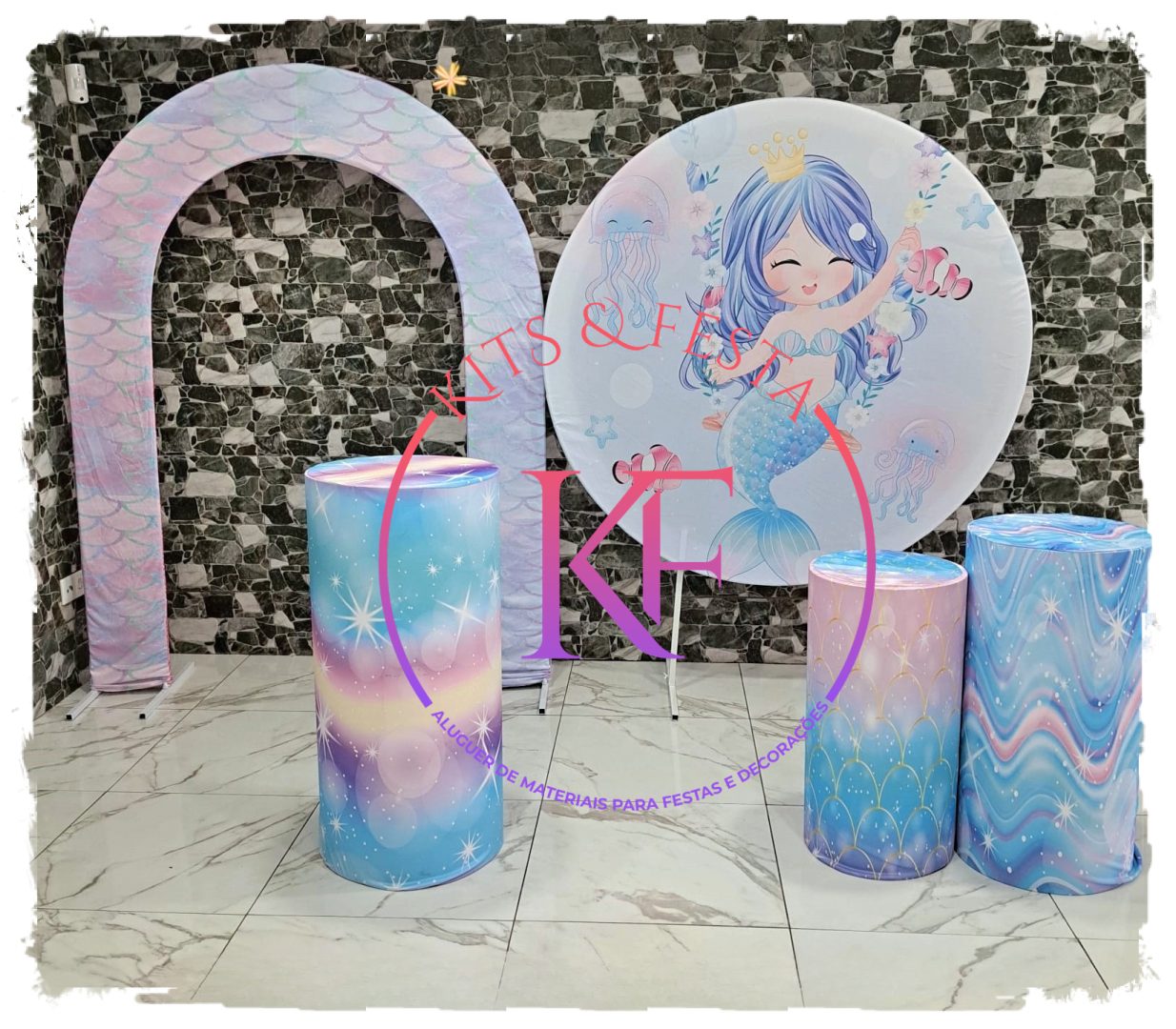 Sereia, Kits Festa, aluguer, decoração, aniversário, ilha de são miguel, açores