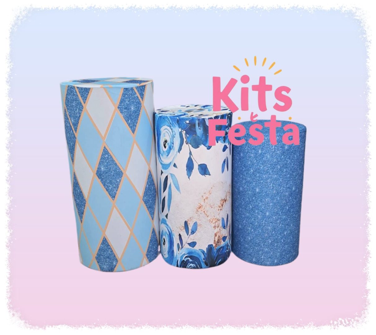 floral azul, kit festa, decoração. Ilha de são Miguel, açores.