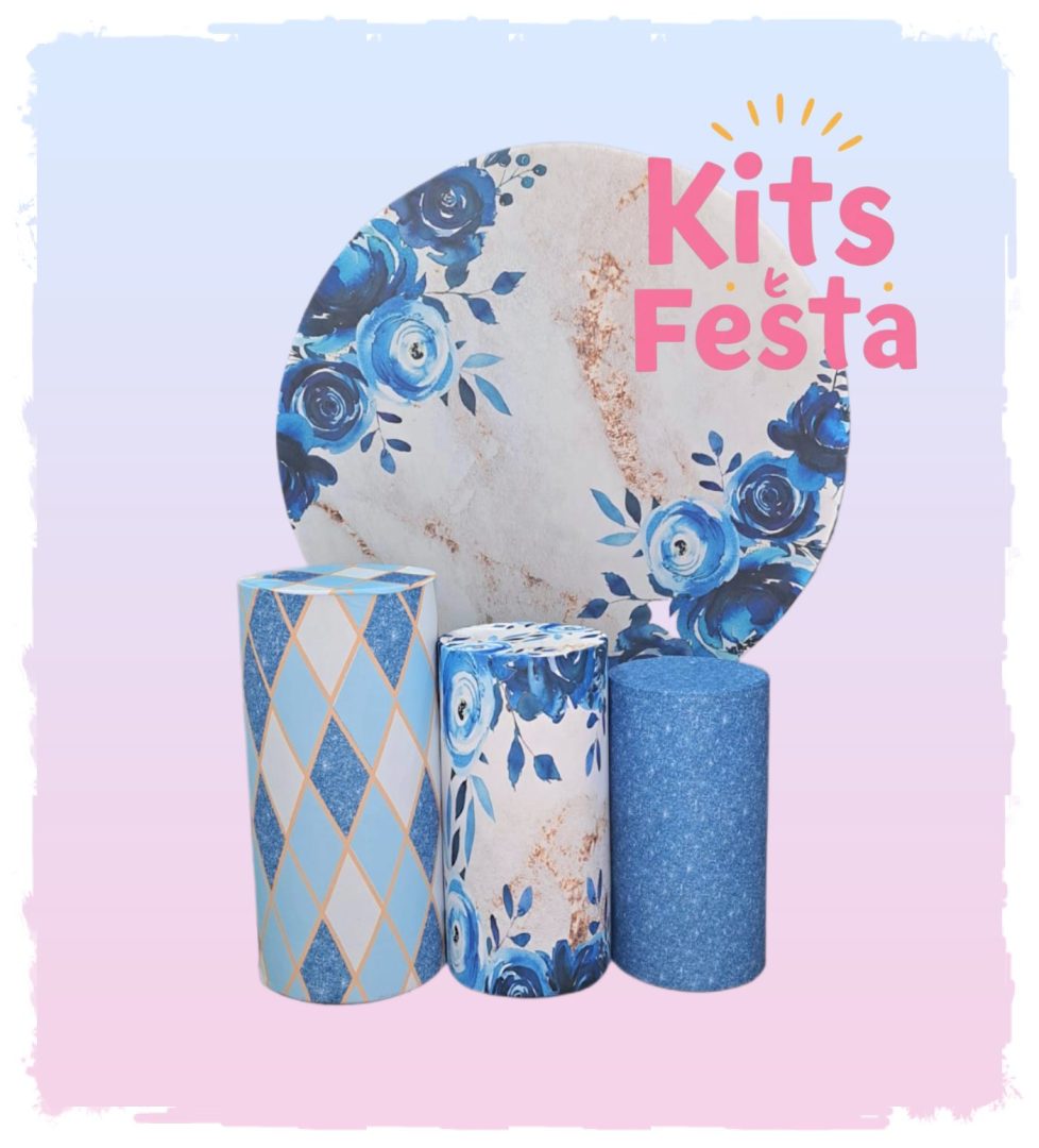 floral azul, kit festa, decoração. Ilha de são Miguel, açores.