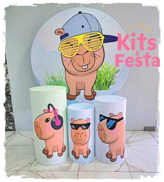 CAPIVARA MENINO KIT kit festa, decoração. Ilha de são Miguel, açores.