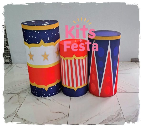 cilindros, circo, decoração de festa, kit, ilha de sao miguel