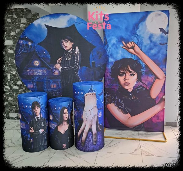 wandinha, wednesday, decoração de festa, kit, ilha de sao miguel, balões