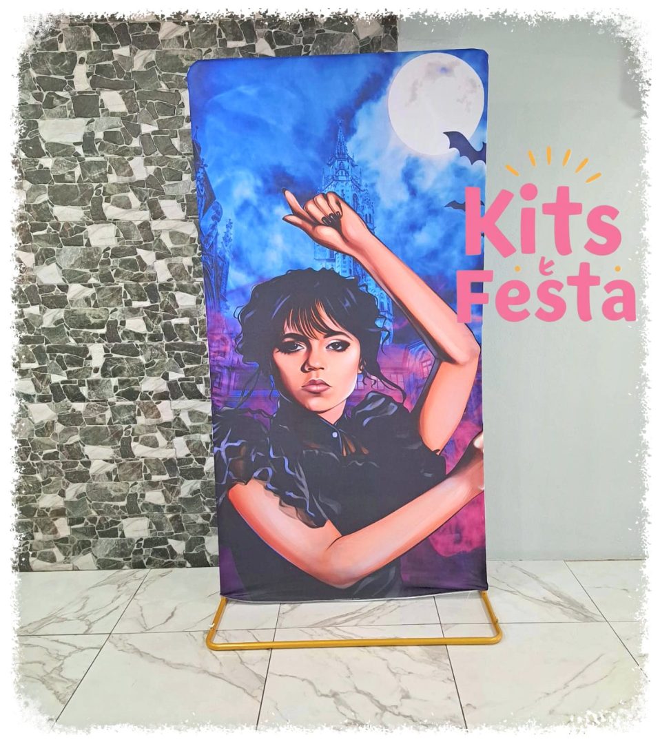 wandinha, wednesday, decoração de festa, kit, ilha de sao miguel, balões