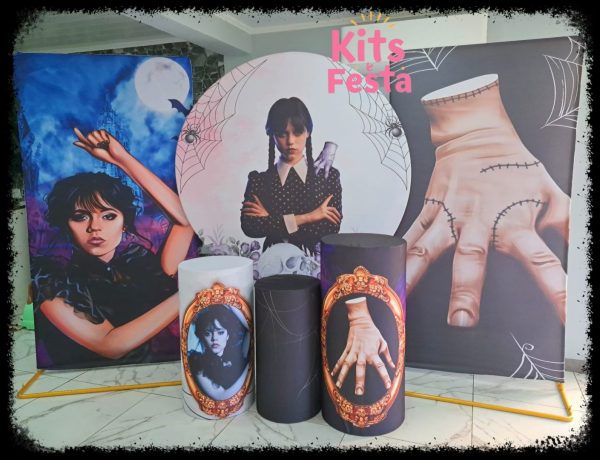 wandinha, wednesday, decoração de festa, kit, ilha de sao miguel, balões