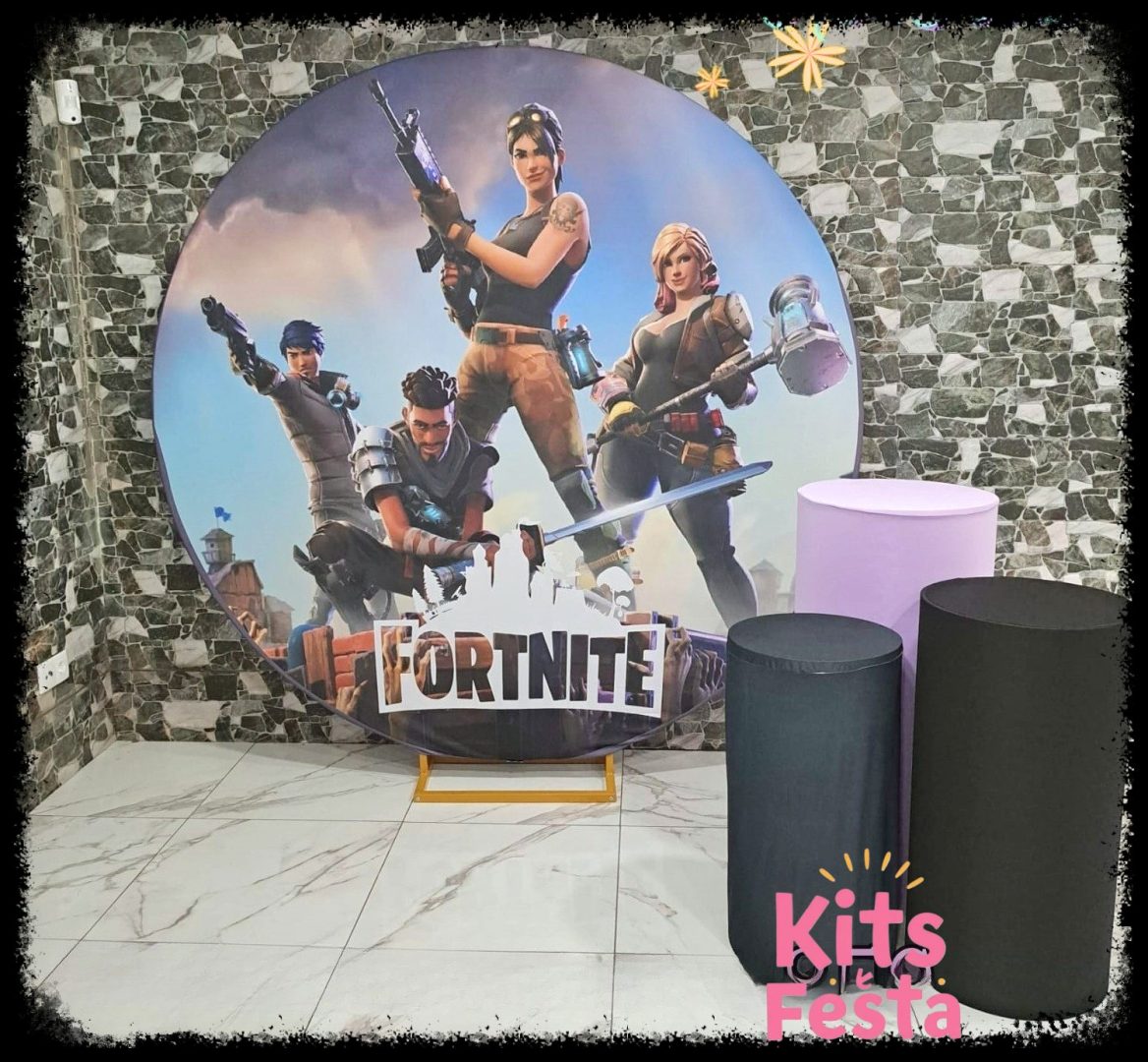 fortnite, decoração de festa, kit, ilha de sao miguel, balões