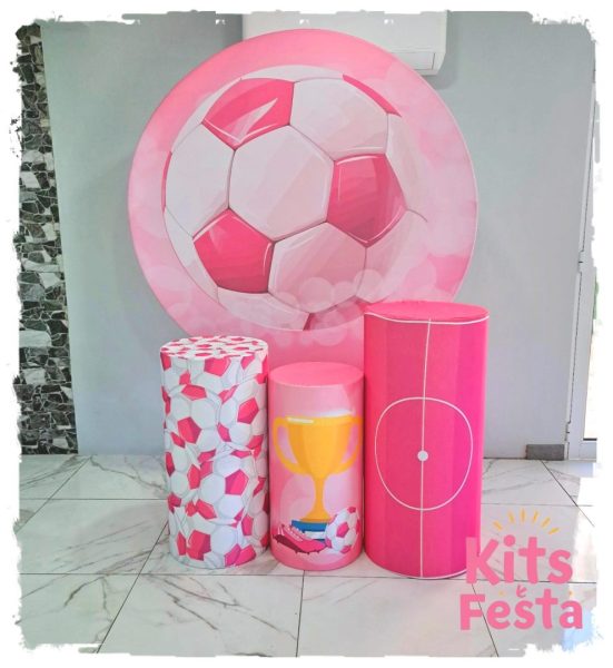 futebol rosa, menina, decoração de festa, kit, ilha de sao miguel, balões
