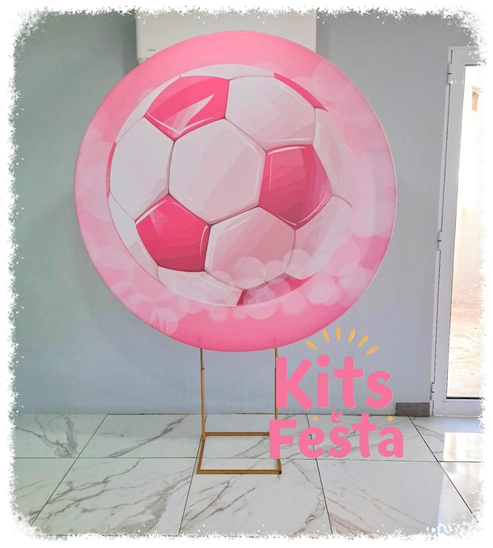 FUTEBOL GERAL MENINA PAINEL futebol rosa, menina, decoração de festa, kit, ilha de sao miguel, balões
