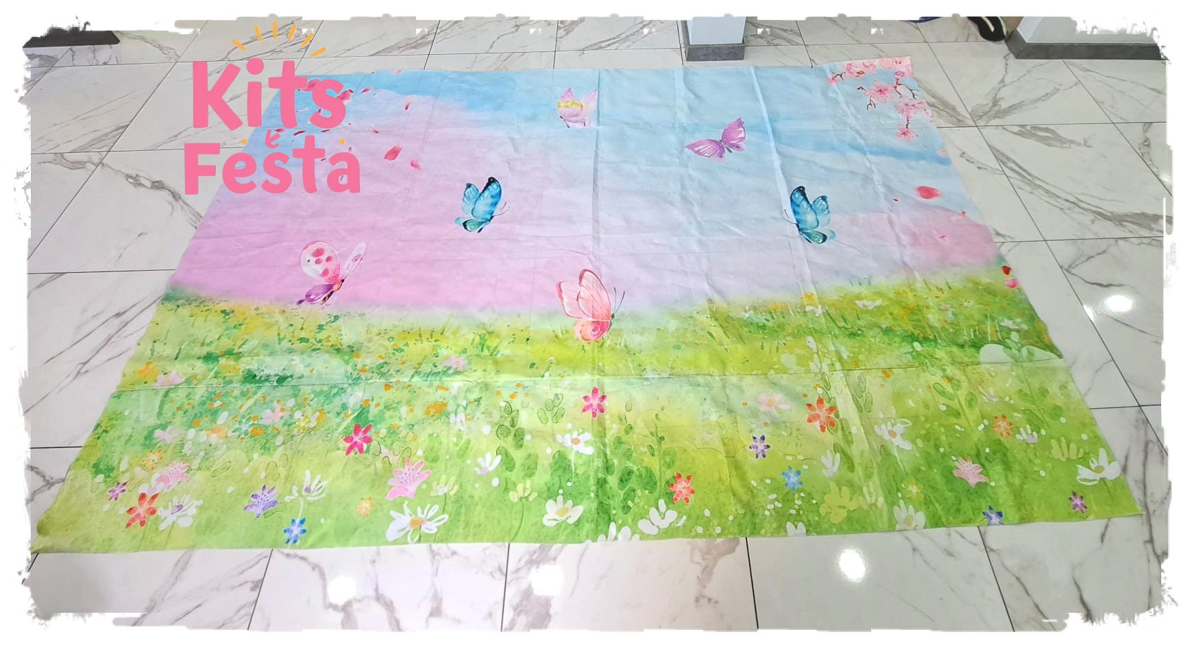 decoração de festa, kit, ilha de sao miguel, balões, batizado, borboletas, tapete