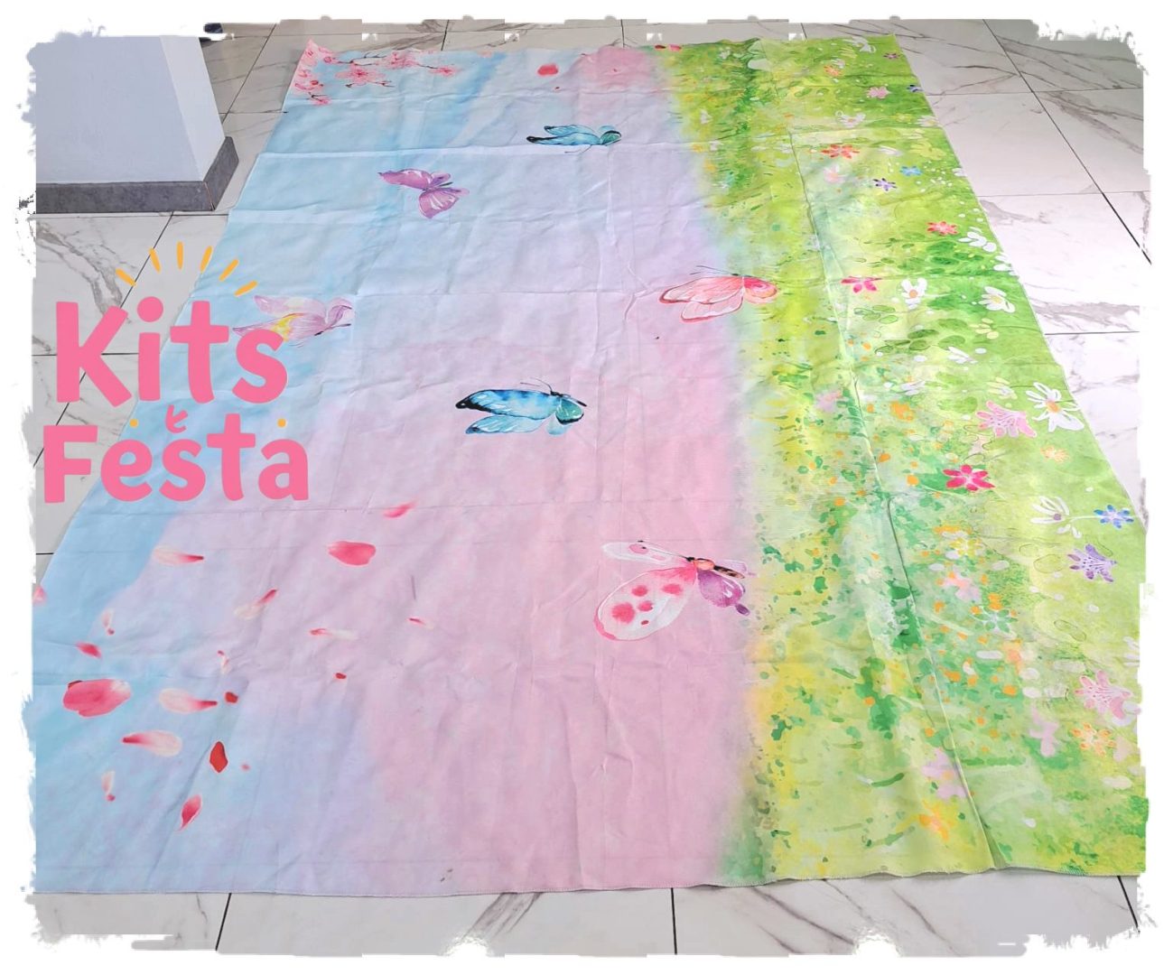 decoração de festa, kit, ilha de sao miguel, balões, batizado, borboletas, tapete