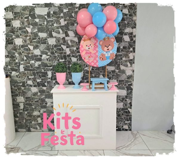 cha revelação, ursinhos, mesa, mini, decoração de festas, ilha de sao miguel, açores,