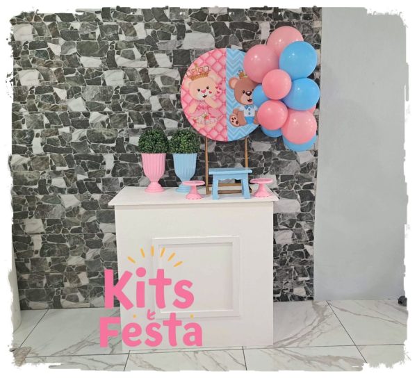 cha revelação, ursinhos, mesa, mini, decoração de festas, ilha de sao miguel, açores,