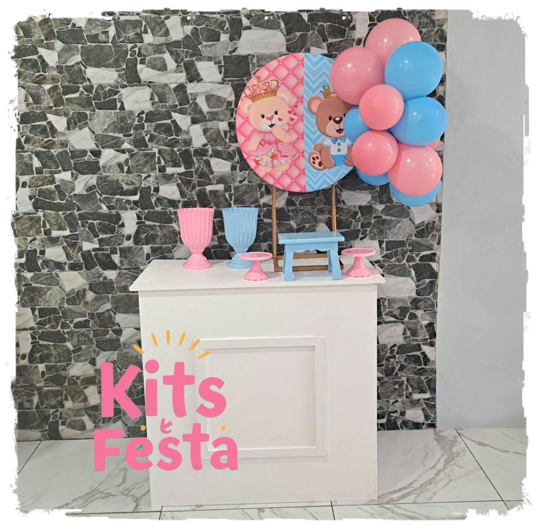 cha revelação, ursinhos, mesa, mini, decoração de festas, ilha de sao miguel, açores,