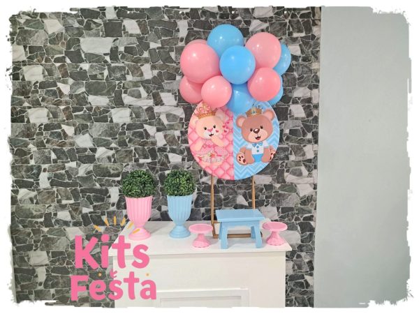 cha revelação, ursinhos, mesa, mini, decoração de festas, ilha de sao miguel, açores,