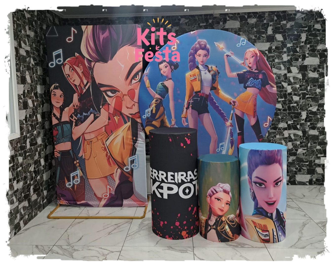 guerreiras do k-pop, decoração de festas, ilha de sao miguel, açores,