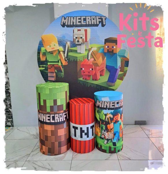 minecraft, decoração de festa, kit, ilha de sao miguel