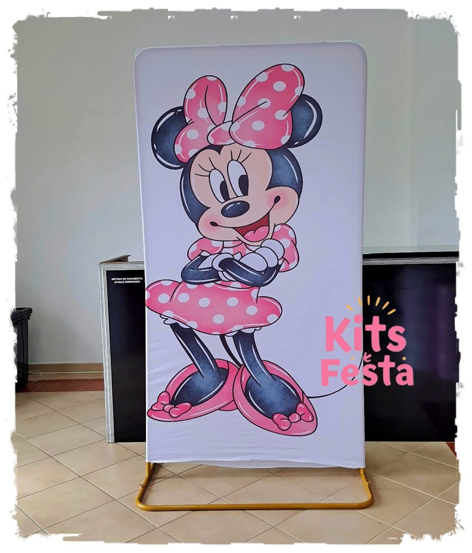 MINNIE AQUARELADA PAINEL RETANGULAR aluguer, minnie, ilha de sao miguel, açores, decoração, aniversário