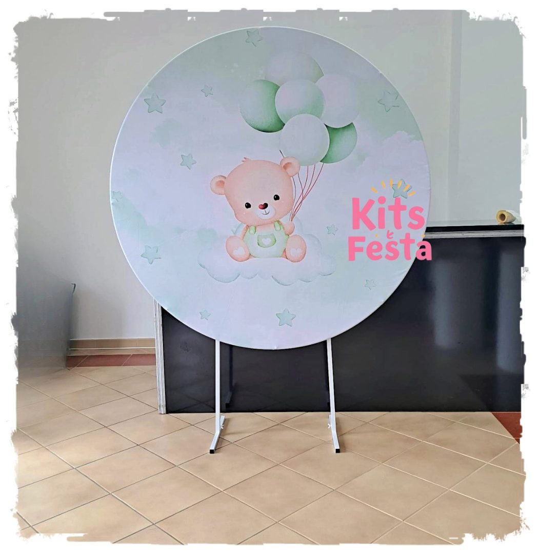URSINHO BALAO VERDE PAINEL ursinho, decoração de festas, ilha de sao miguel, açores,