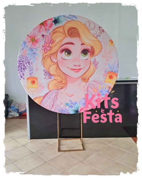 RAPUNZEL AQUARELADA PAINEL rapunzel, menina, kit festa, decoração. Ilha de são Miguel, açores.