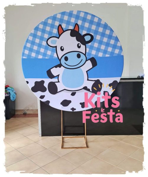 VAQUINHA MENINO PAINEL REDONDO vaquinha menino, kit festa, decoração. Ilha de são Miguel, açores.