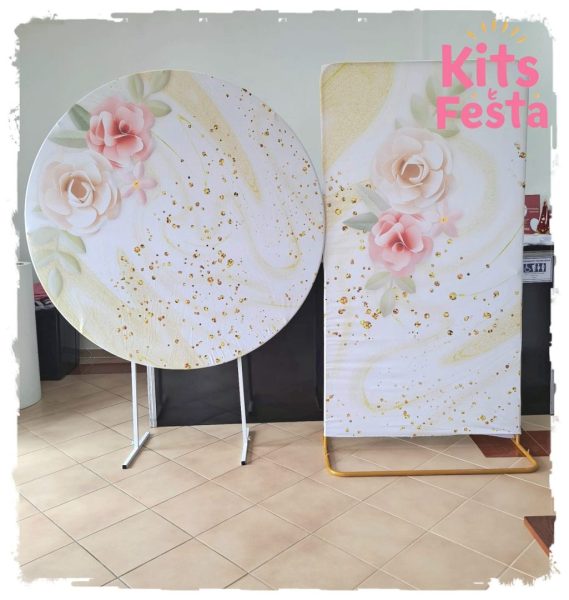 FLORAL CHAMPANHE 2 PAINEIS Floral, kitfesta, ilha de são miguel, açores, decoração, aniversario