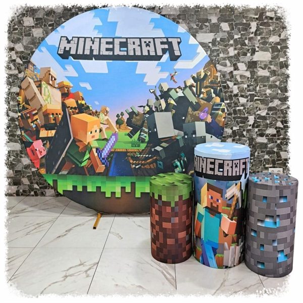 MINECRAFT PAINEL2M KIT minecraft, festa, decoração. Ilha de são Miguel, açores.