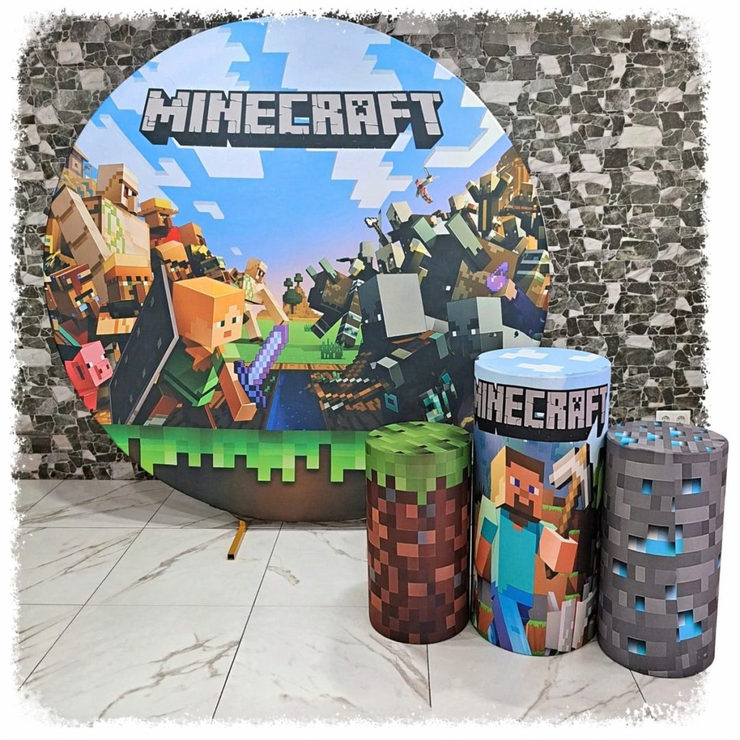 MINECRAFT PAINEL2M KIT minecraft, festa, decoração. Ilha de são Miguel, açores.